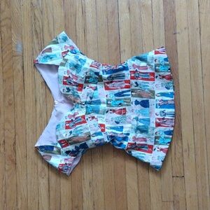 Vintage Handmade Top with Vintage Ladies Print